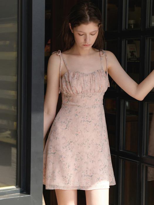 Daphne Flower Dress Short Pink