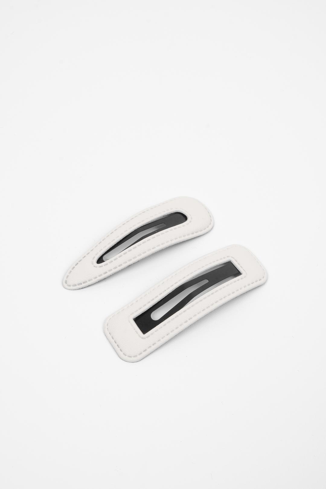 MATTE HAIR CLIP, WHITE