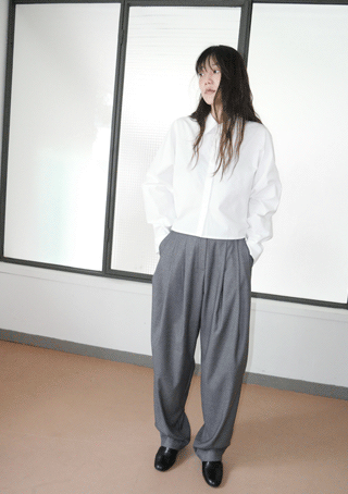 side dart silent slacks (2colors)