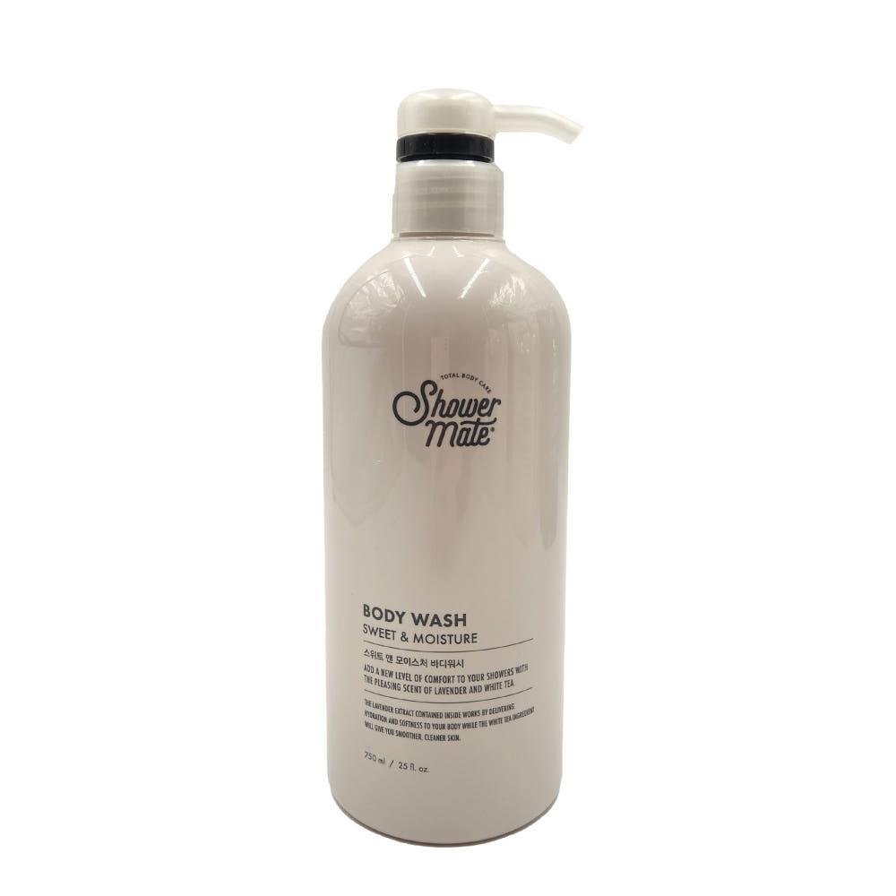 애경 샤워메이트 바디워시 스위트 앤 모이스처 750ml 펌프형 라벤더 화이트티향