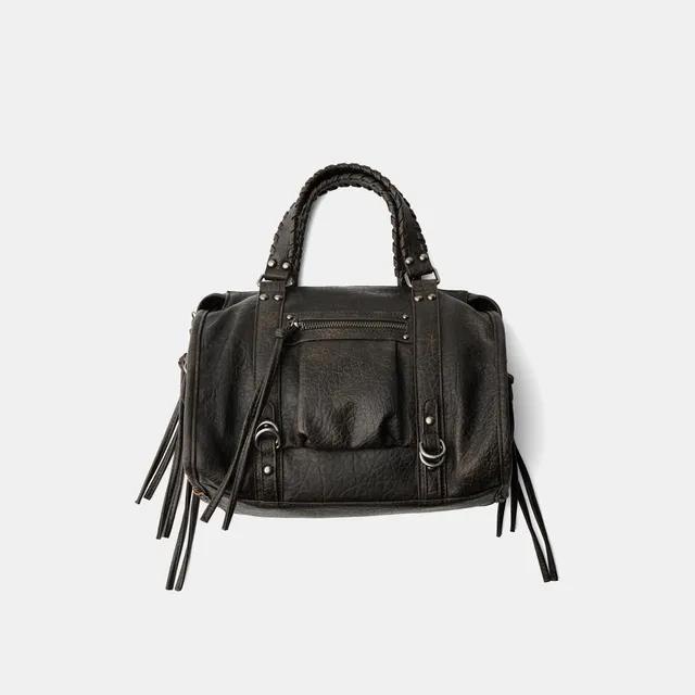 버쉬카 스트랩 장식 워른 이펙트 볼링백 8987/184 BLACK