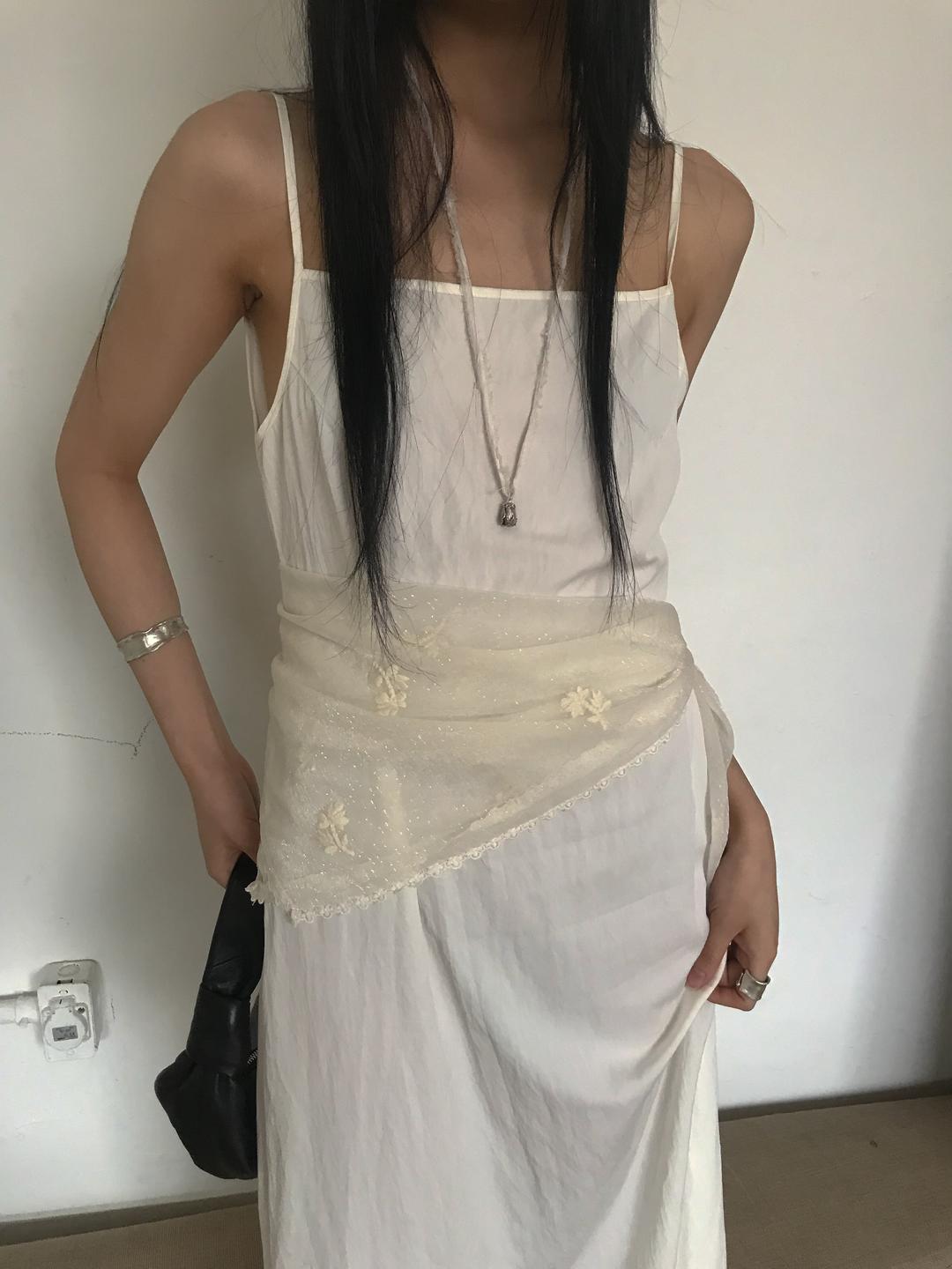 포르투나 플라워 쉬폰 스카프 *당일발송