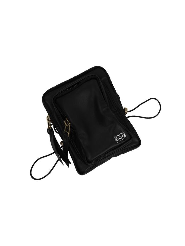 [RENEWAL] Pleather Mini Bag Black