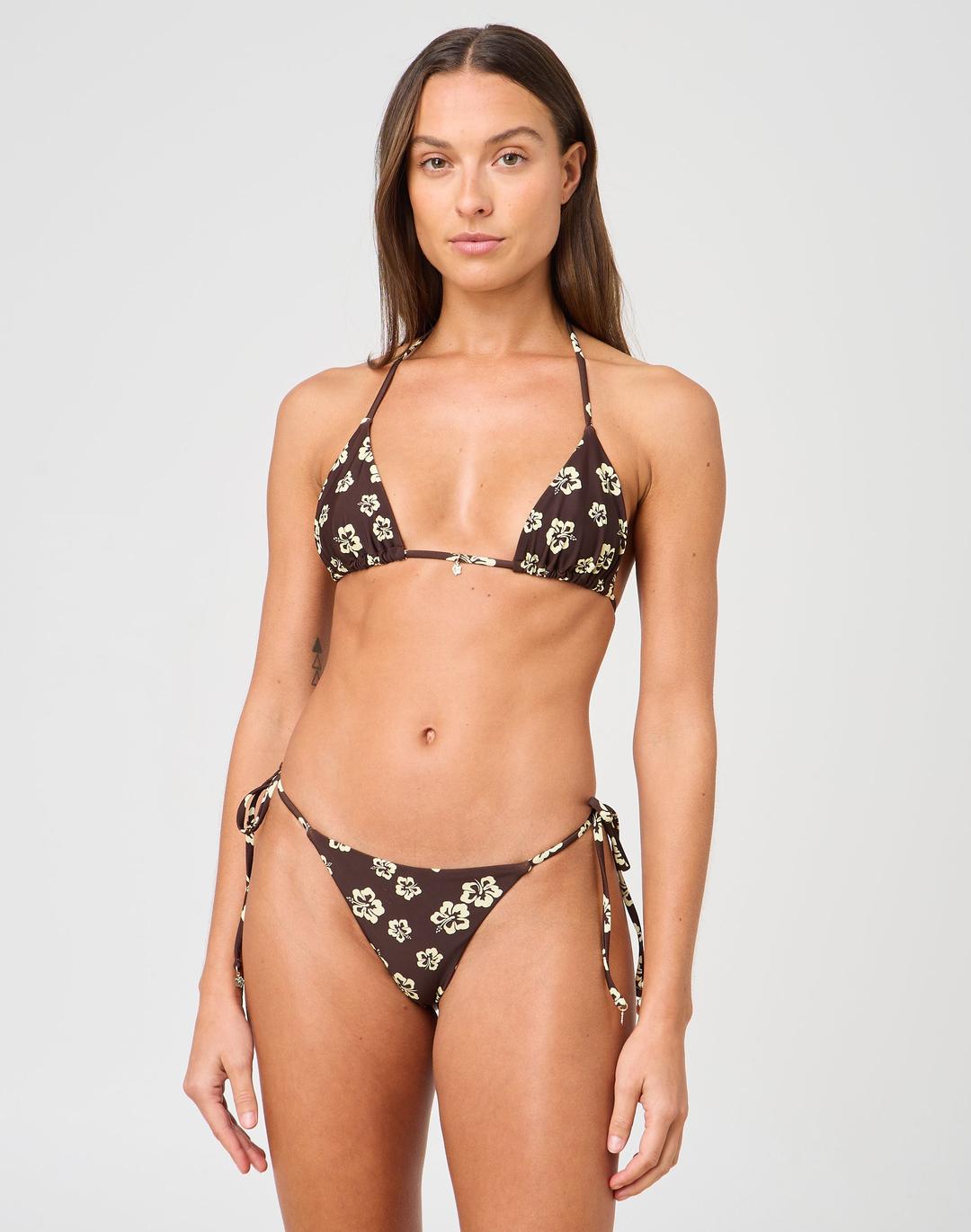 Detail Tie Side Thong Bikini Bottom