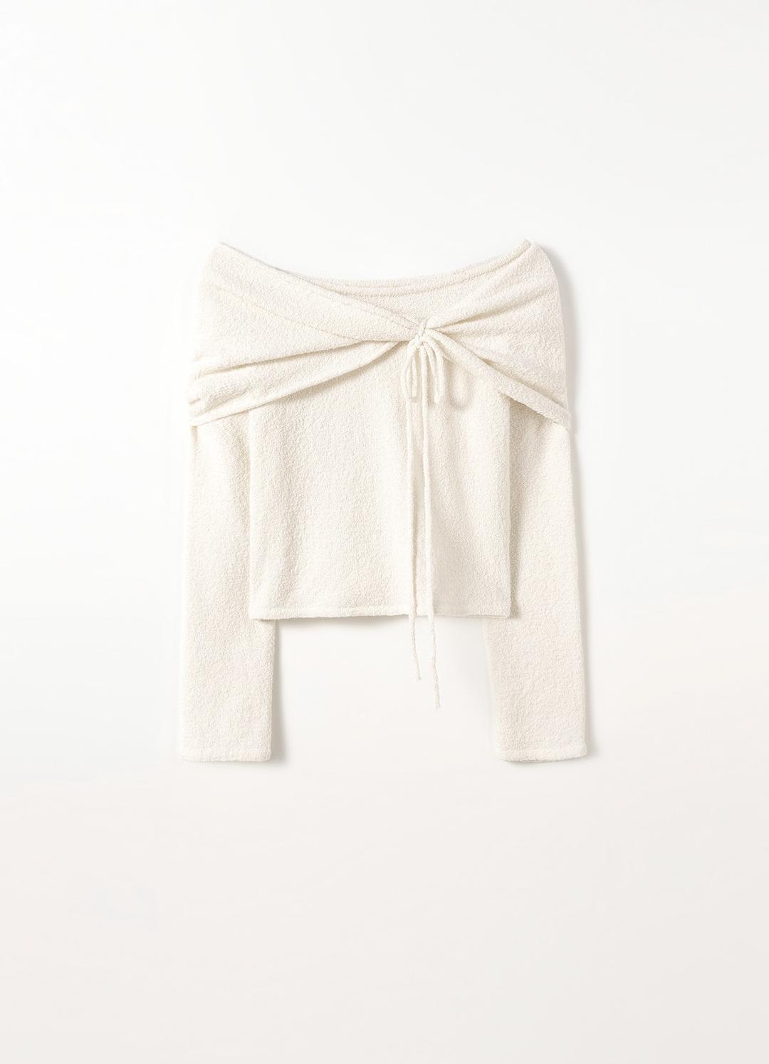 2ND Soft Boucle Ribbon Knit(Ivory)