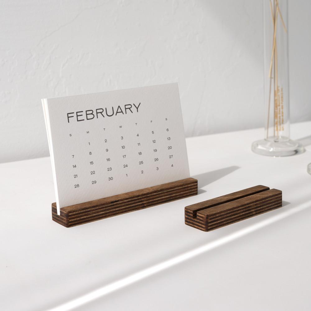 자작나무 우드 엽서 꽂이 사진 카드 꽂이 달력 거치대