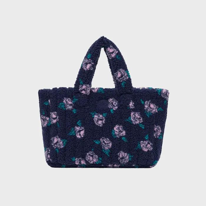 Rose Fleece Padding Bag (Navy)