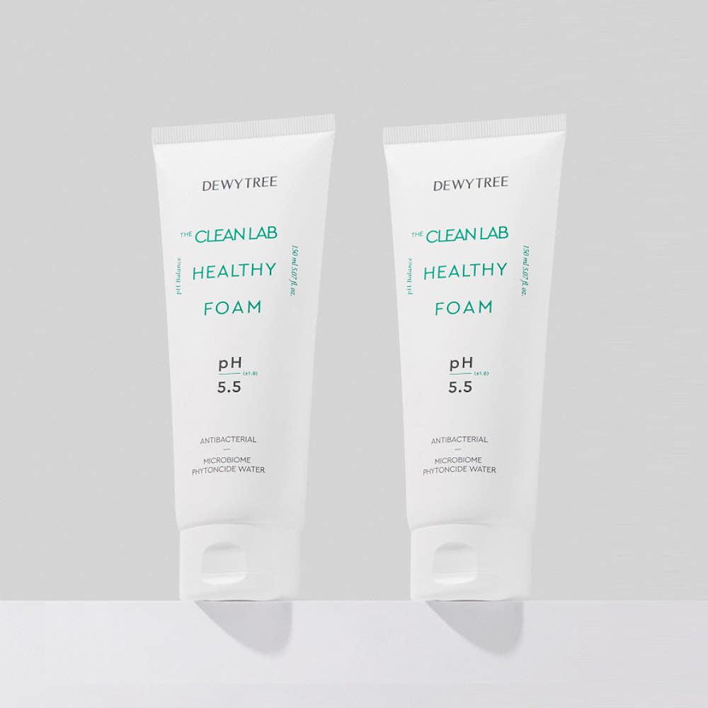 [듀이트리] 더 클린 랩 헬씨 폼 1+1 기획세트 150ml 기획세트 저자극 약산성폼 세정 테스트필