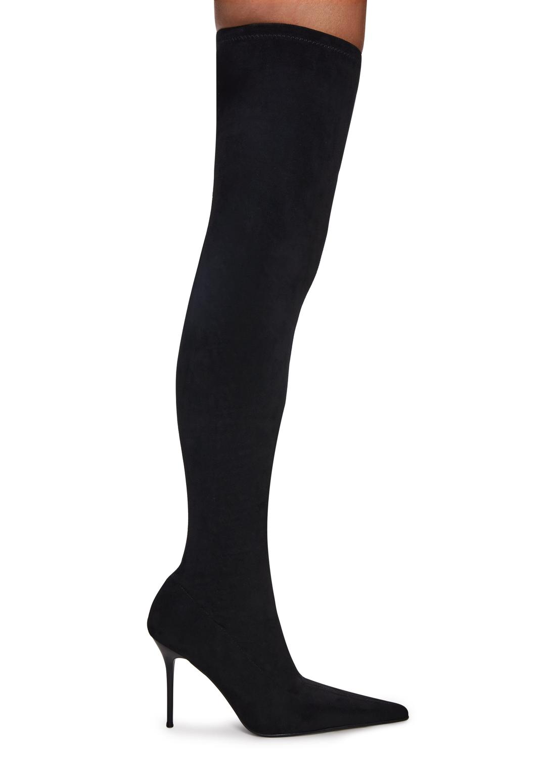 We Meet Again Stretch Boots - BLACK / US 5