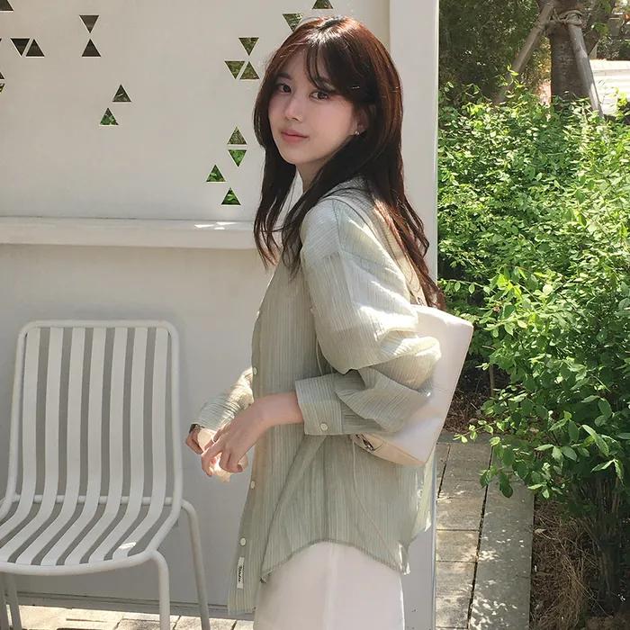 [주미니 Pick] Tencel blended overfit shirt [TISU05SH05]_Green