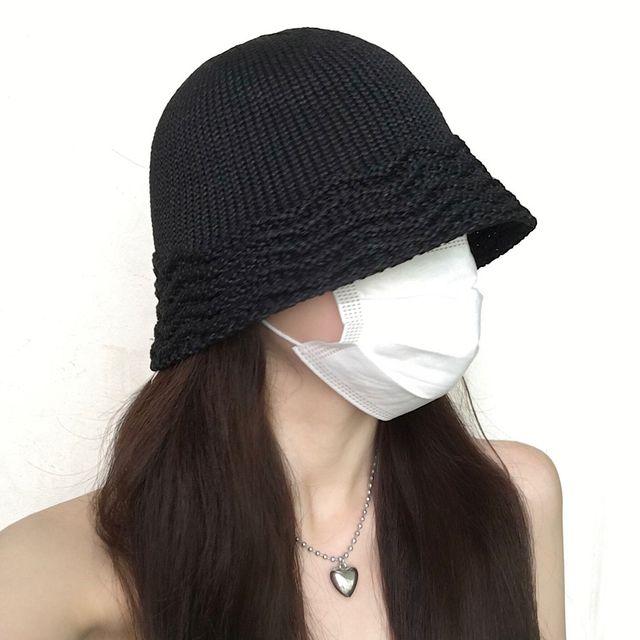 [연예인핏/당일출고] 러브다이브 물결 지사 벙거지 - 프릴 봄 여름 가을 사계절 여자 남녀공용 버킷햇 모자