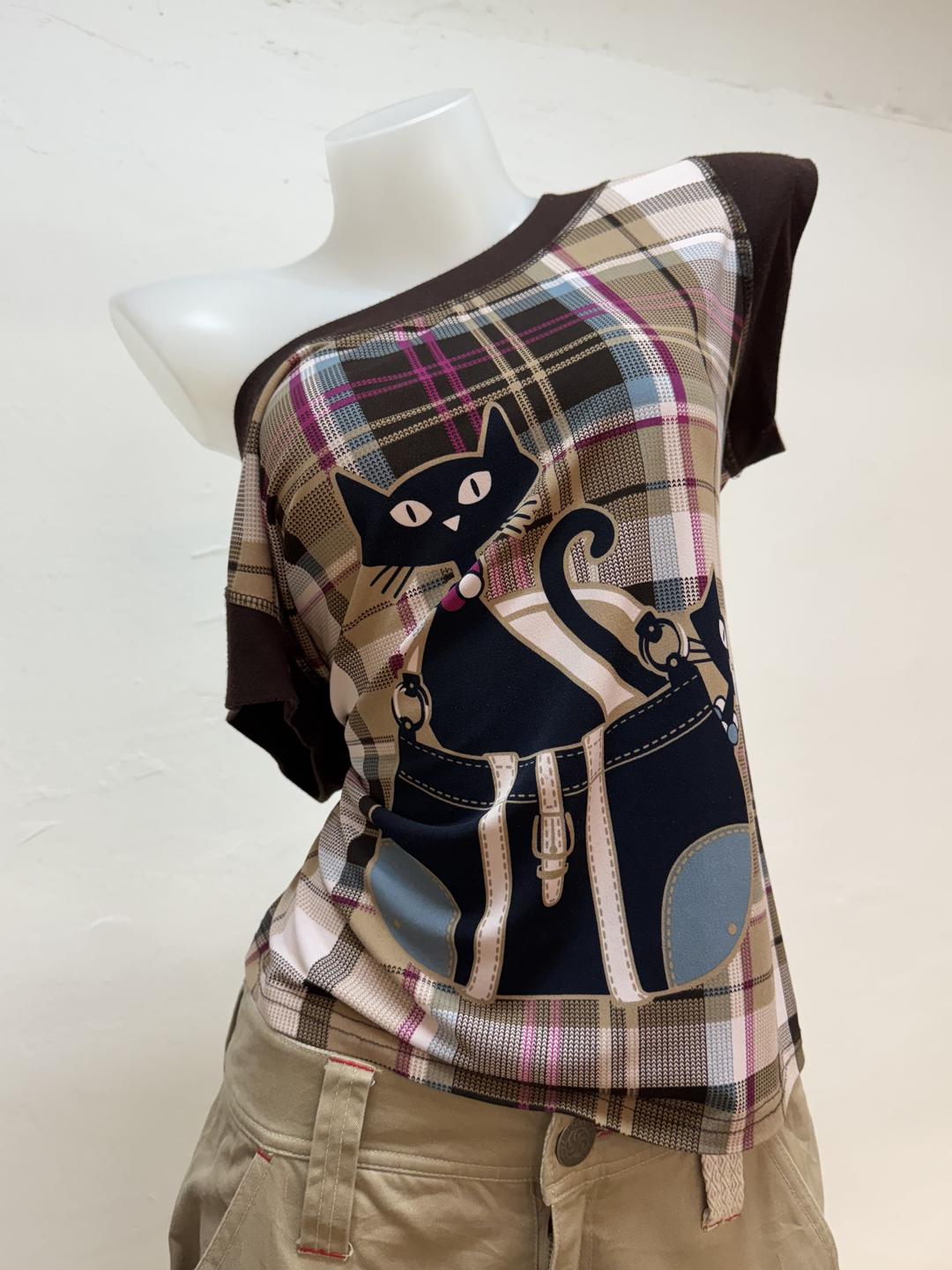 Check meow short-sleeve