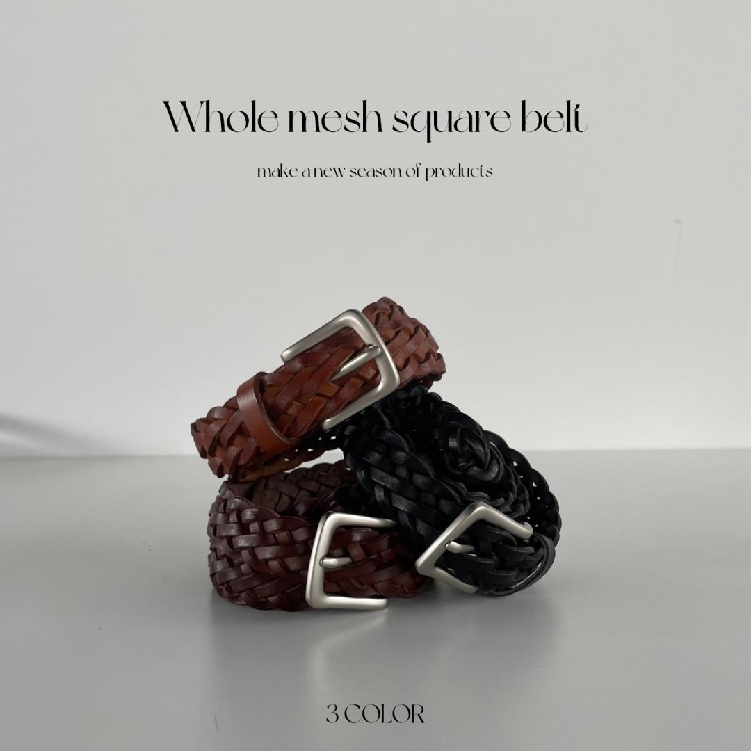 통메쉬 케이블 매쉬 사각 벨트 3color