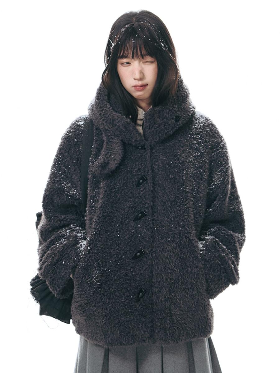 TAKEANAP Snow Shearling Coat (2color)