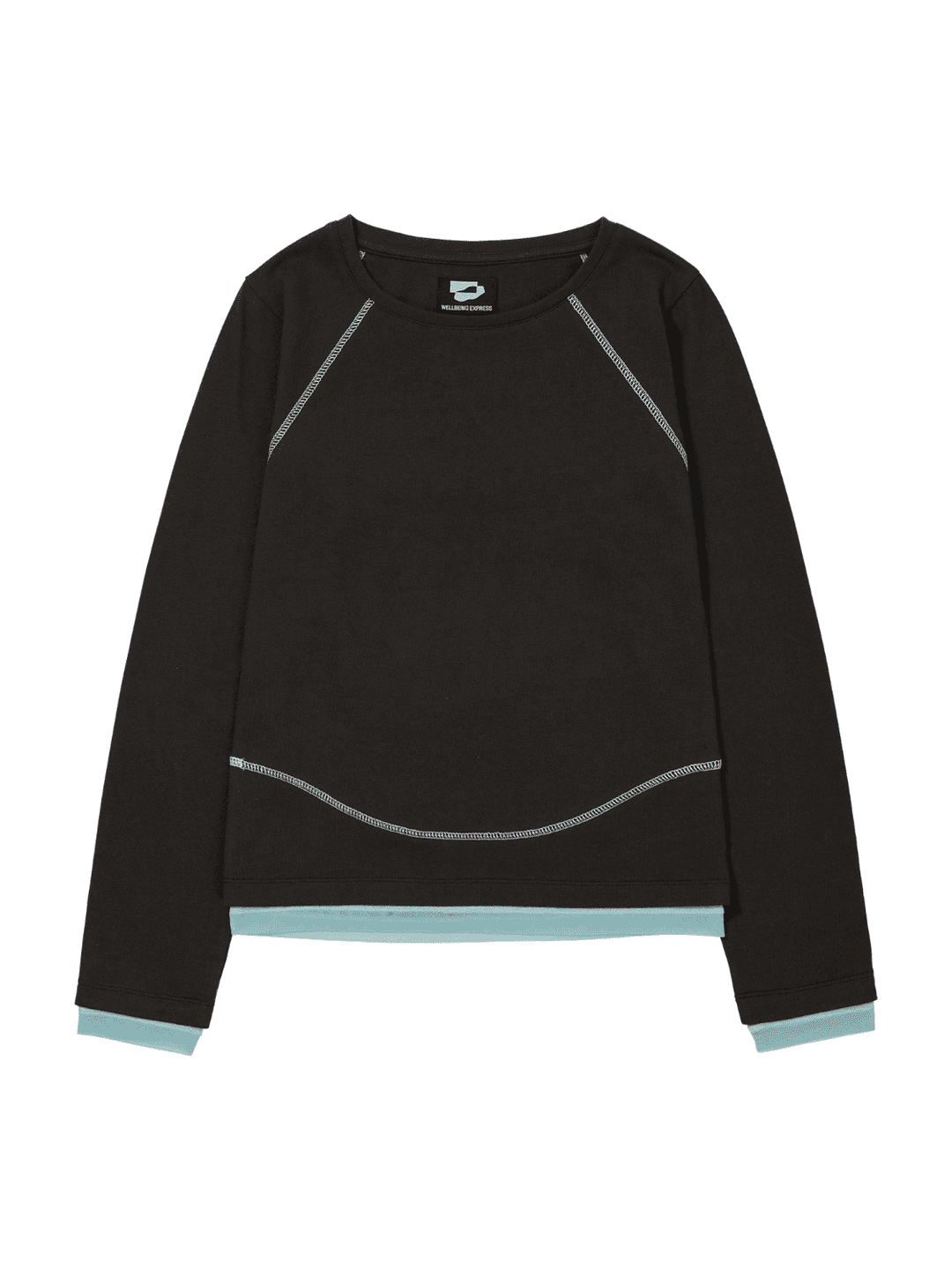 Layered Edge Top Charcoal