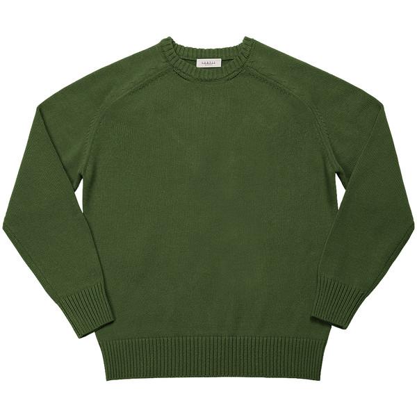 Saddle Crew neck Knit (Green)