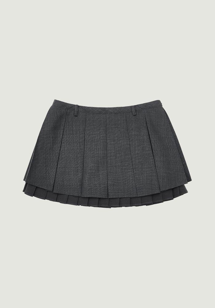 FAE SOLID PLEATS SKIRT