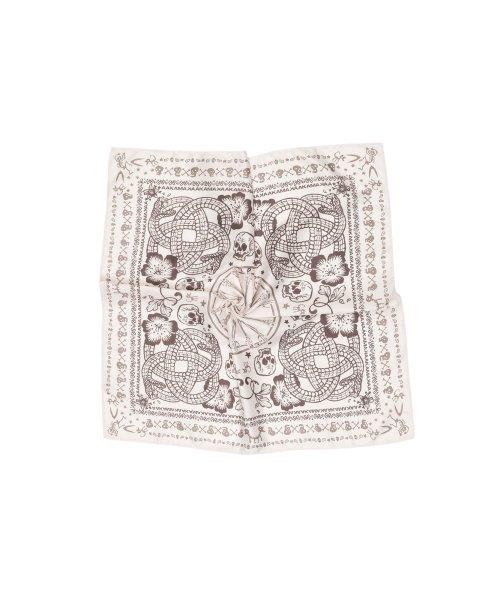 Skull Printed Scarf (Ivory)
