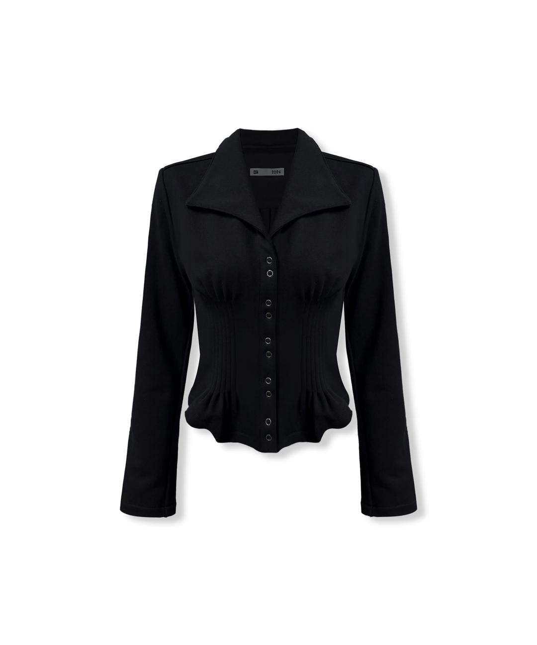 F/NO.13 PIN TUCK SWEAT SHIRT, BLACK