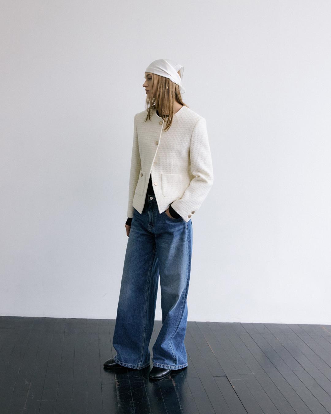 LONG WIDE DENIM PANTS / BLUE