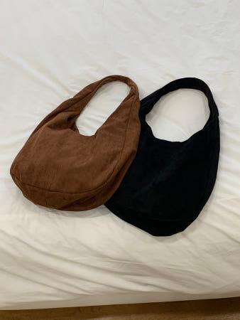 이런 상품 어때요? 스웨이드 세무 반달 호보백 숄더백 보부상 가방 블랙 브라운