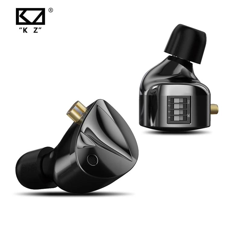 KZ-D-Fi 인이어 모니터 HiFi 이어폰, 4 단계 맞춤형 튜닝 스위치 헤드폰, Zobel 네트워크 회로 설계 헤드셋