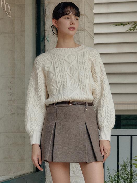 아마라 케이블 울 니트 탑 / AMARA CABLE WOOL KNIT TOP_5colors