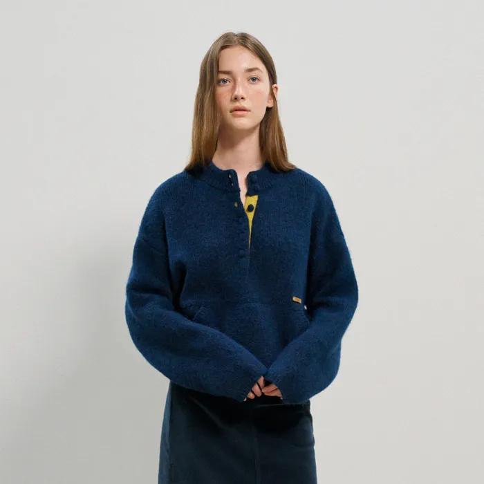 [UNISEX] 노마드 풀오버 니트_Deep Navy