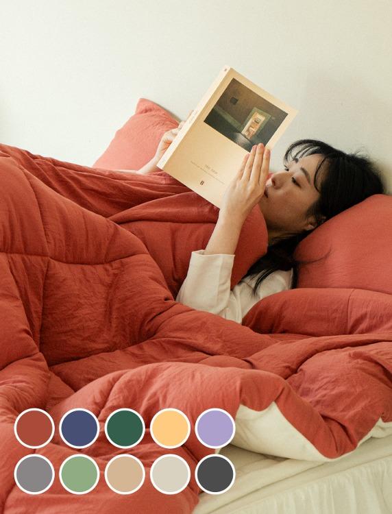 포근포근 워싱 극세사 겨울 차렵이불 (SS/Q) 10colors