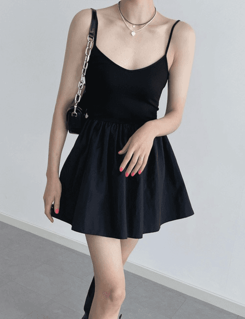 타라 레이어드 나시 미니 원피스 [2color]