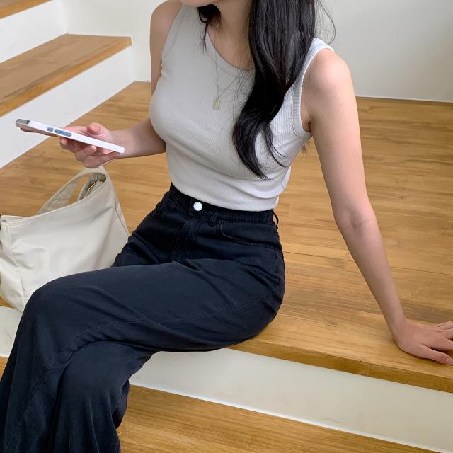 조이조이 [JOYSMADE/부유방커버!/컬러추가] 슬론 쫀쫀 베이직 유교걸 민소매 봄부터 여름까지 티셔츠 컴포터블라인 나시 5color