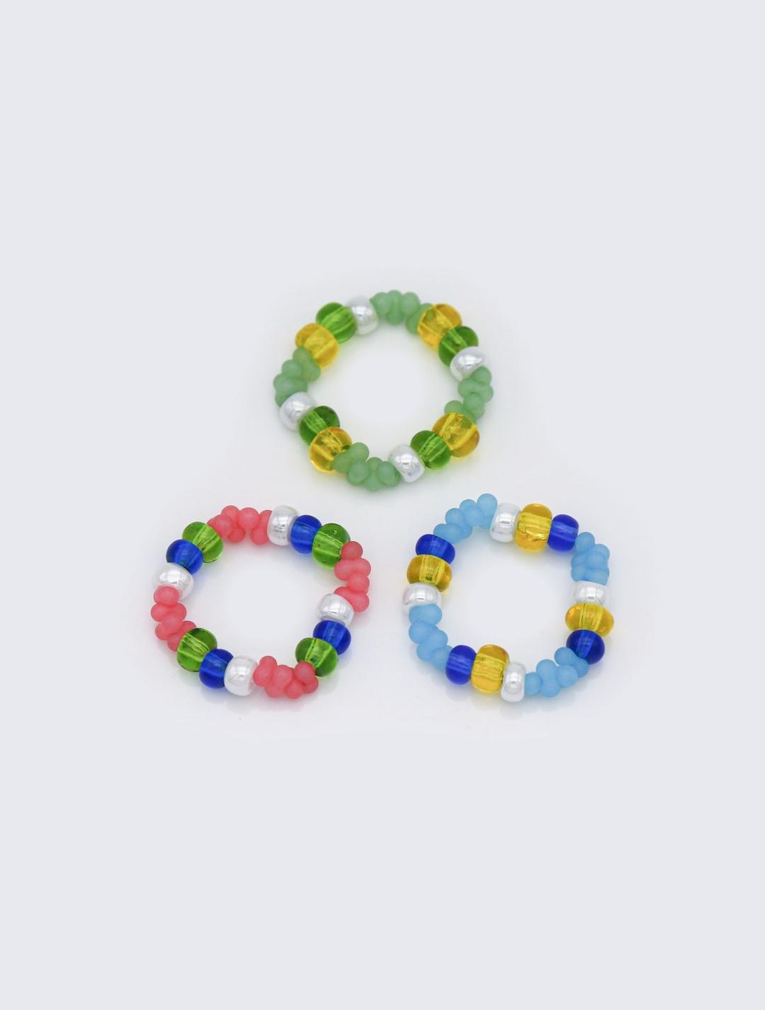 [주문제작]							 Sentimental pastel peanut beads ring 센티멘탈 파스텔 땅콩 비즈 믹스 반지