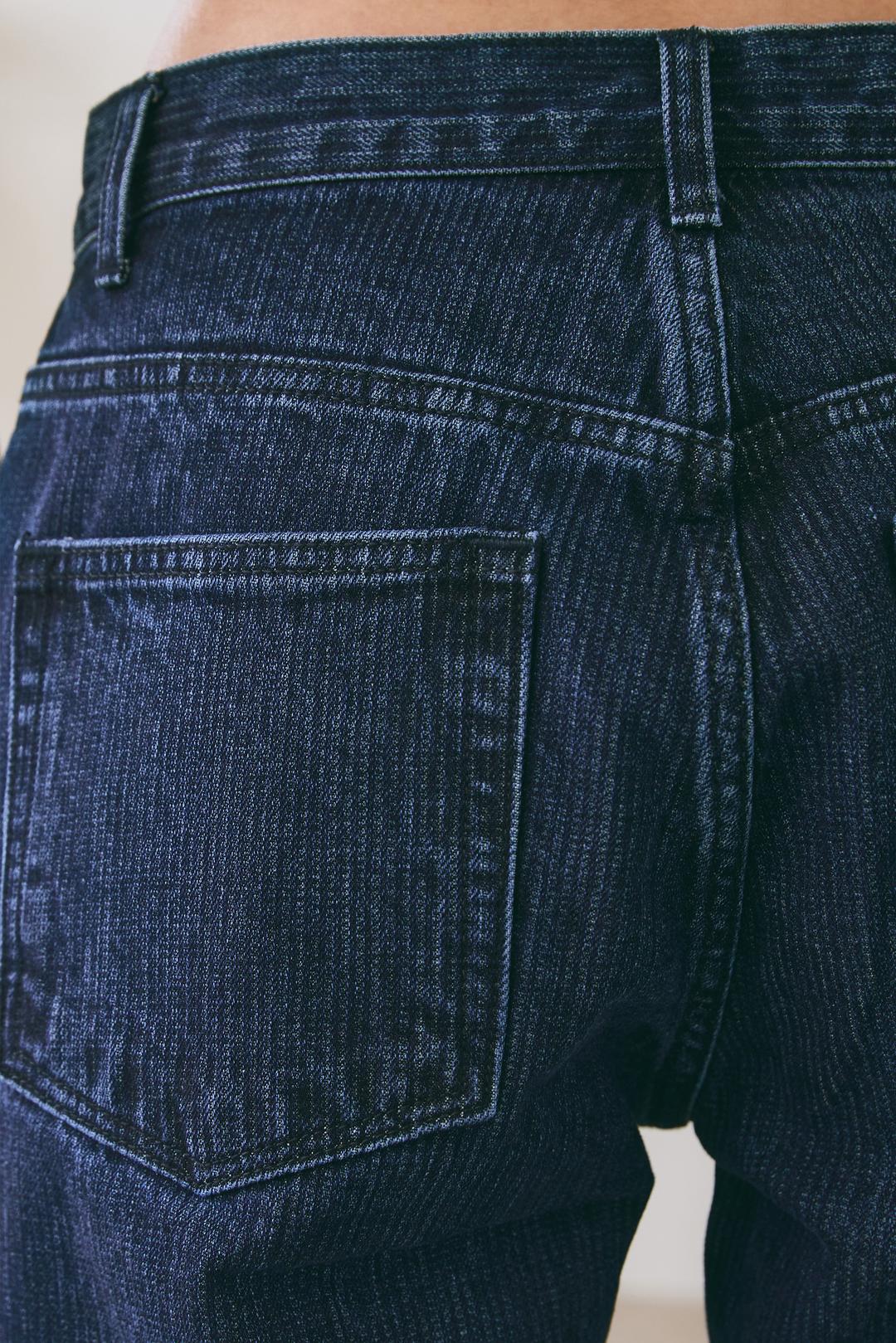 F 009 STRIPED DENIM JEANS