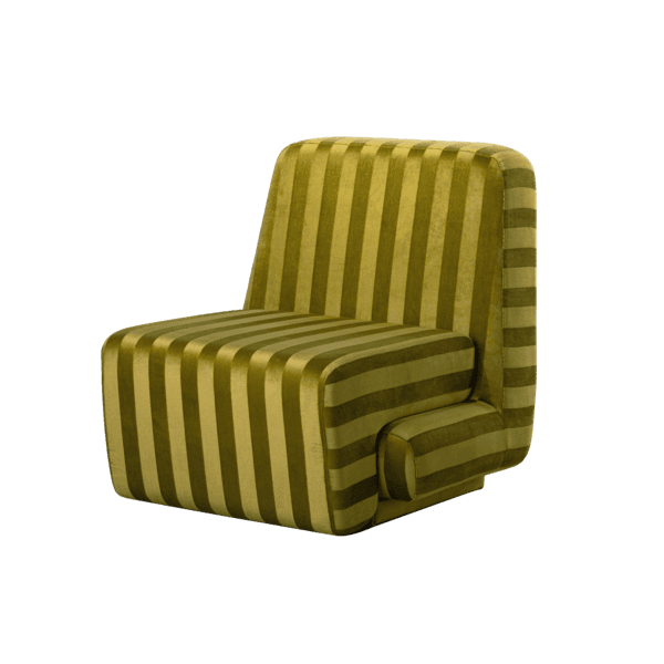 NUGU EASY CHAIR_OLIVE STRIPE