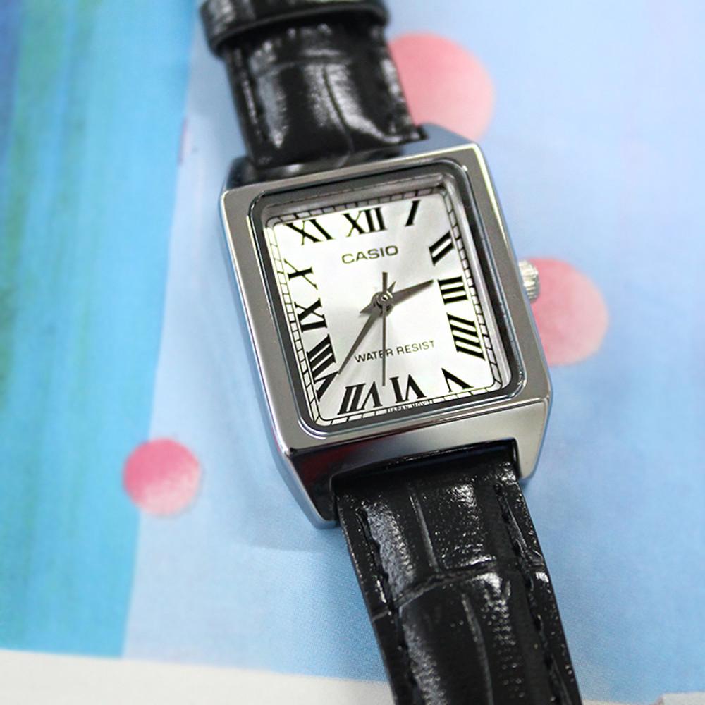 [CASIO] 카시오 LTP-V007L-7B1 여성 가죽 시계