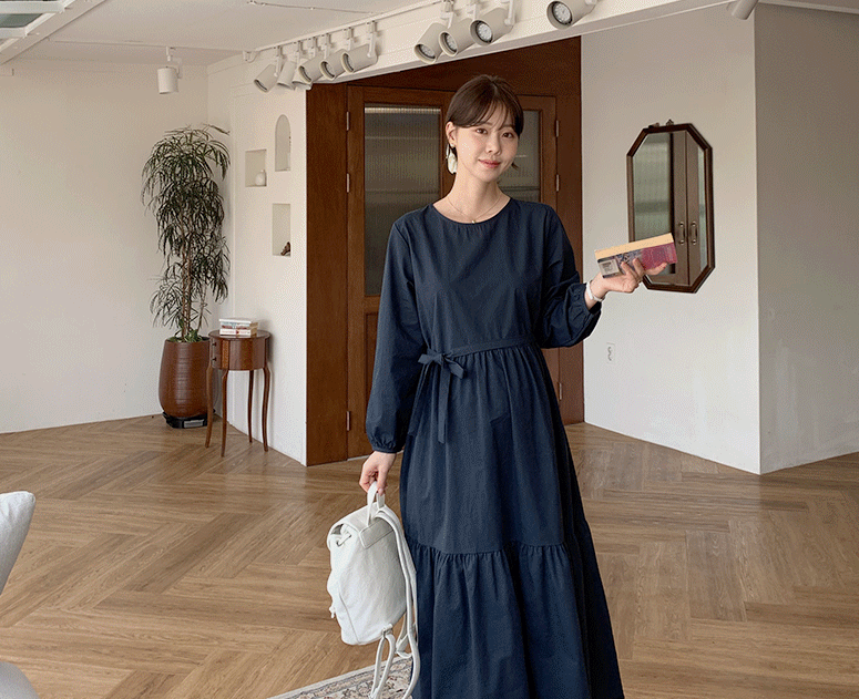 [봄특가] [H.made] 임부복*올리브캉캉 롱 원피스