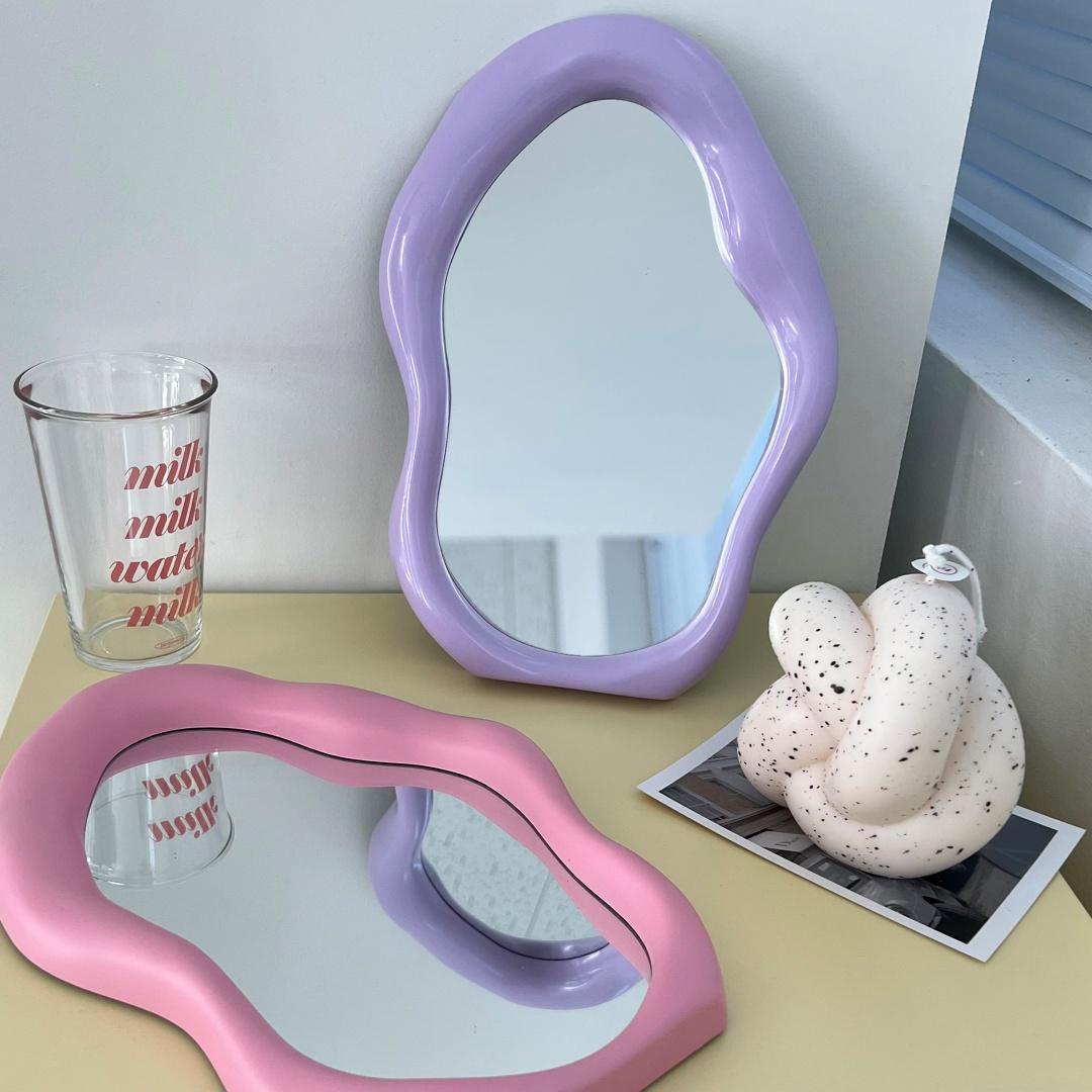 4colors 비정형 화장대 탁상 거울 인테리어 벽거울 벽걸이 가능