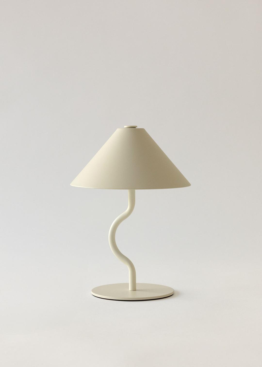 Fig Steel Portable Lamp Cream
