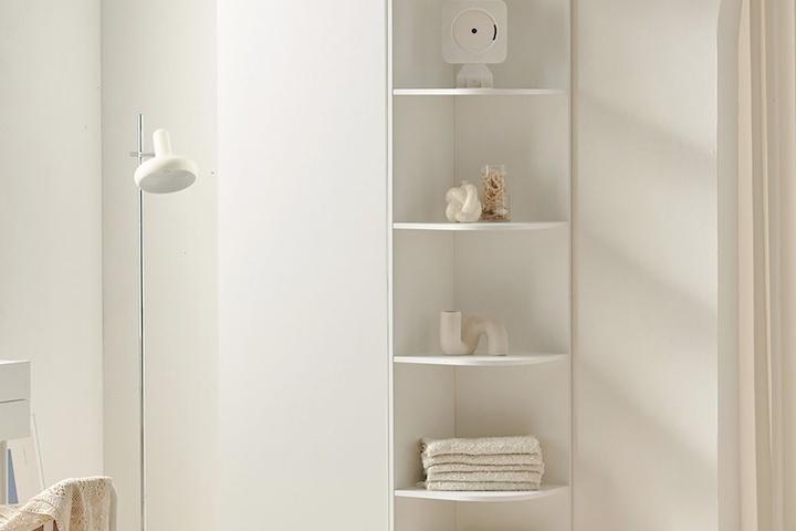 모노벤티 5단 코너장 400 다용도 오픈 수납 장식장 E0목재