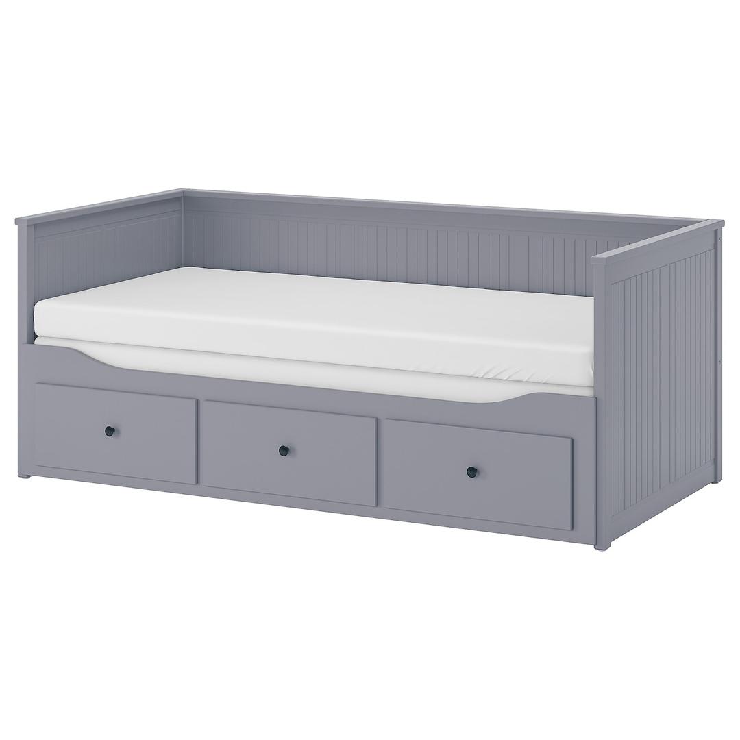 HEMNES 헴네스 데이베드프레임+서랍3 - 그레이 80x200 cm