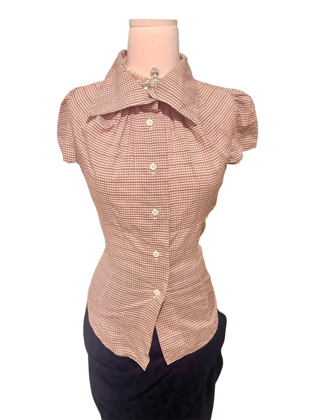 비비안웨스트우드 앵글로매니아 드레이핑 갸루 y2k 반팔셔츠 | 후루츠패밀리