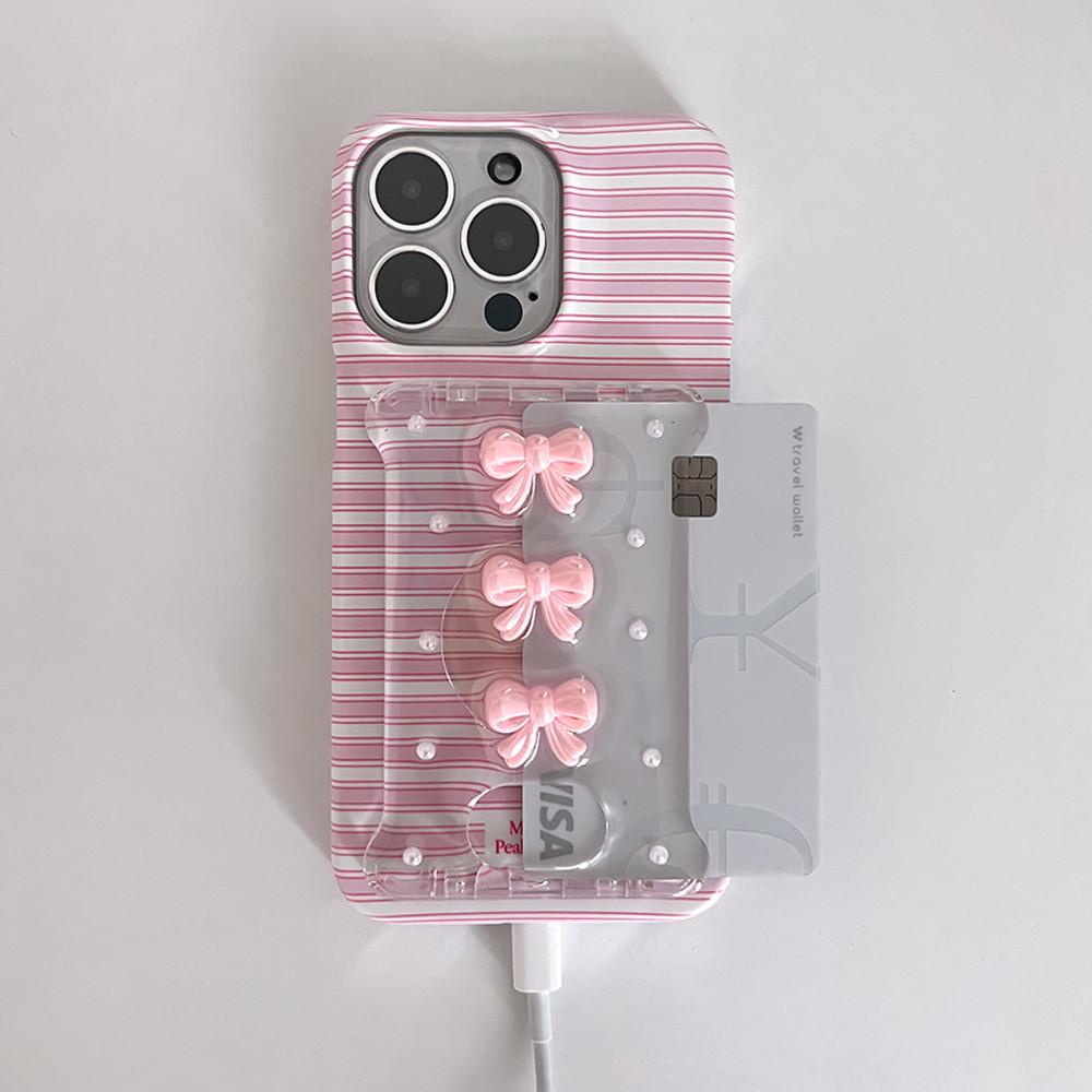 [Handmade] 핑크 큐티 리본 카드 슬롯