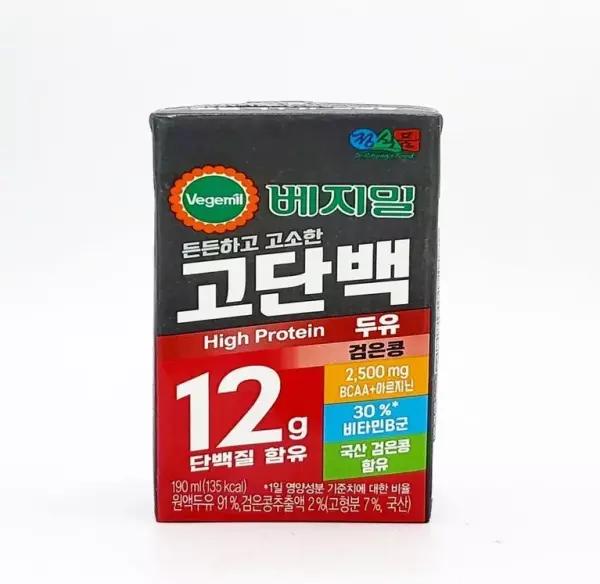 정식품 베지밀 고단백 두유 검은콩 190ml 36개