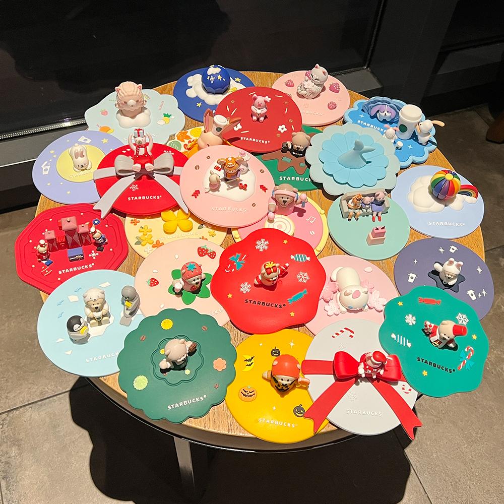 스타벅스 머그컵 실리콘 뚜껑 컵덮개