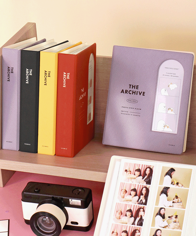 아카이브 네컷앨범 4colors (인생네컷 보관함 포토그레이 학생 우정 커플 기념일 콜렉트북 콜북 바인더 선물 포토북)