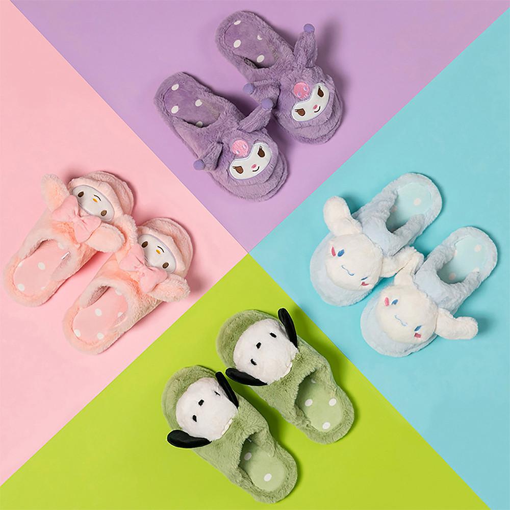 산리오 캐릭터 입체 털 슬리퍼(4종)