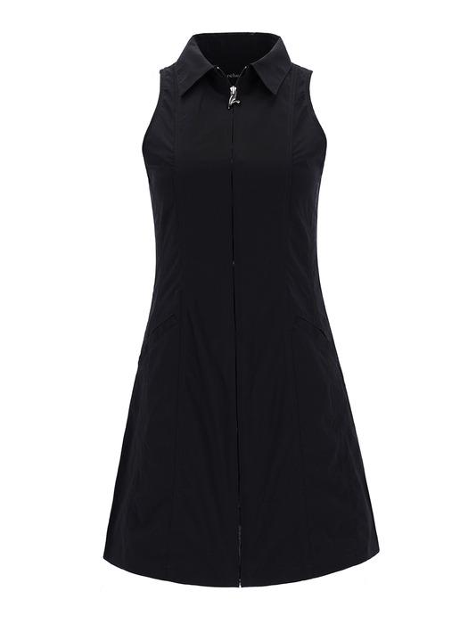 SYMBOL DETAIL SLEEVELESS DRESS_BLACK