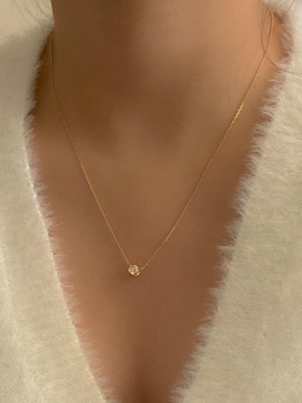 (92.5 silver) mini cubic necklace 입고 지연 4주 소요