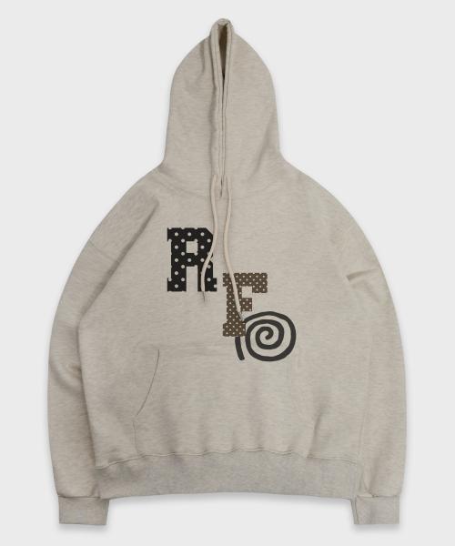 (기모 VER 추가) 알에프 오버핏 후드티 오트밀