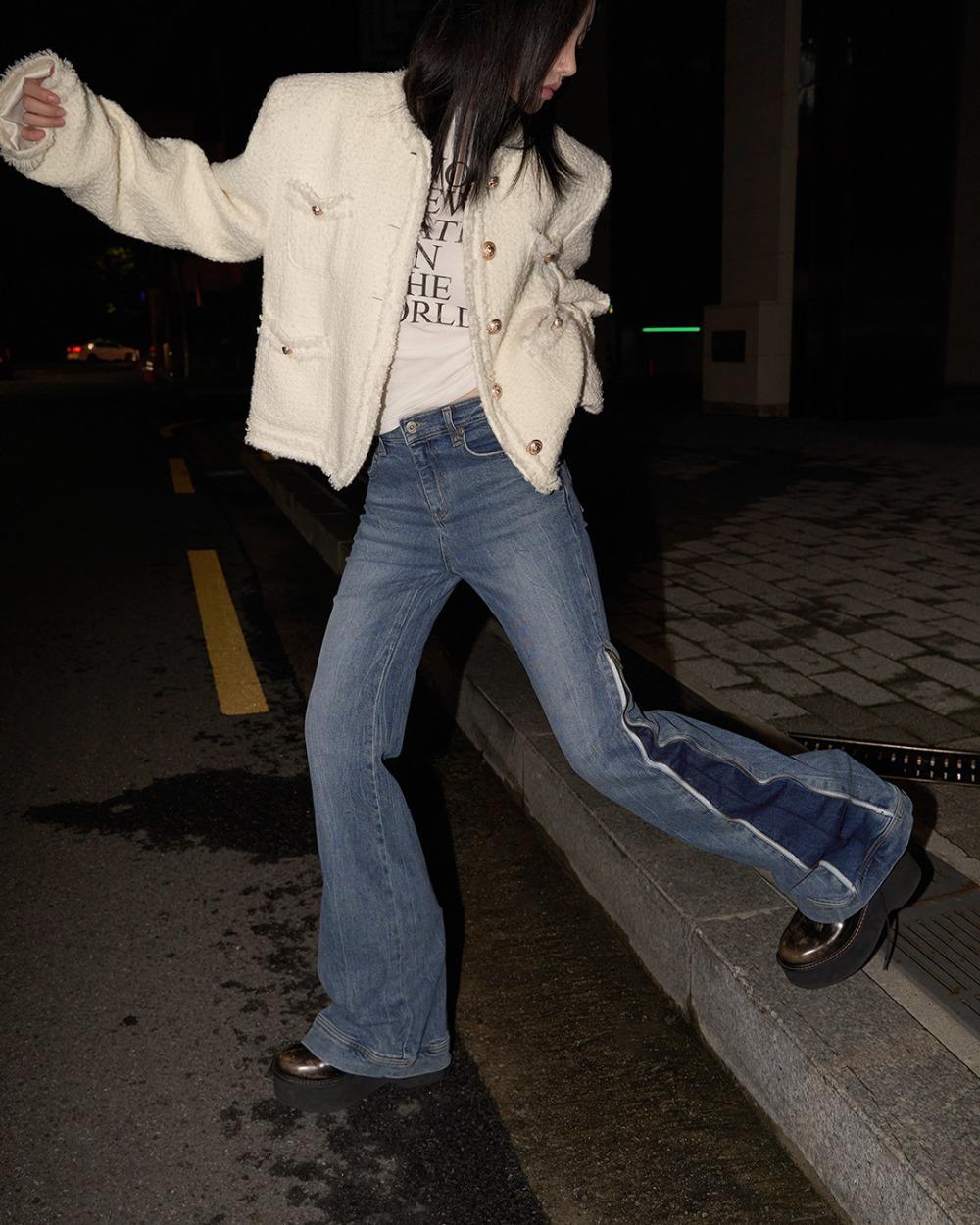 24FW hybrid flare denim jeans